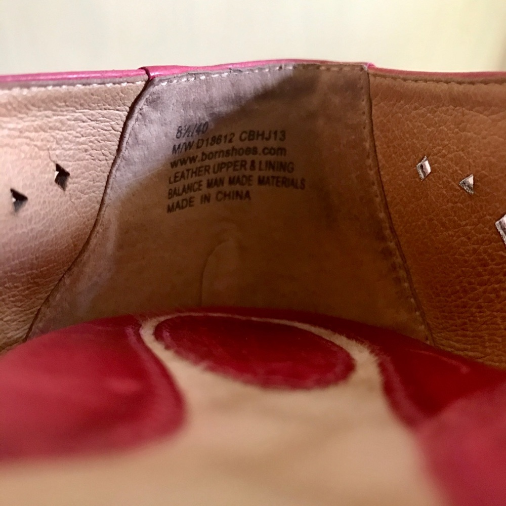 Born pink perforated leather Mary Jane flats 8.5 - Picture 4 of 6